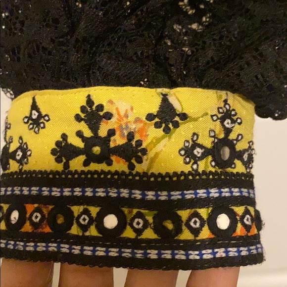 Free people bell sleeve lace shirt size M - Picture 2 of 5